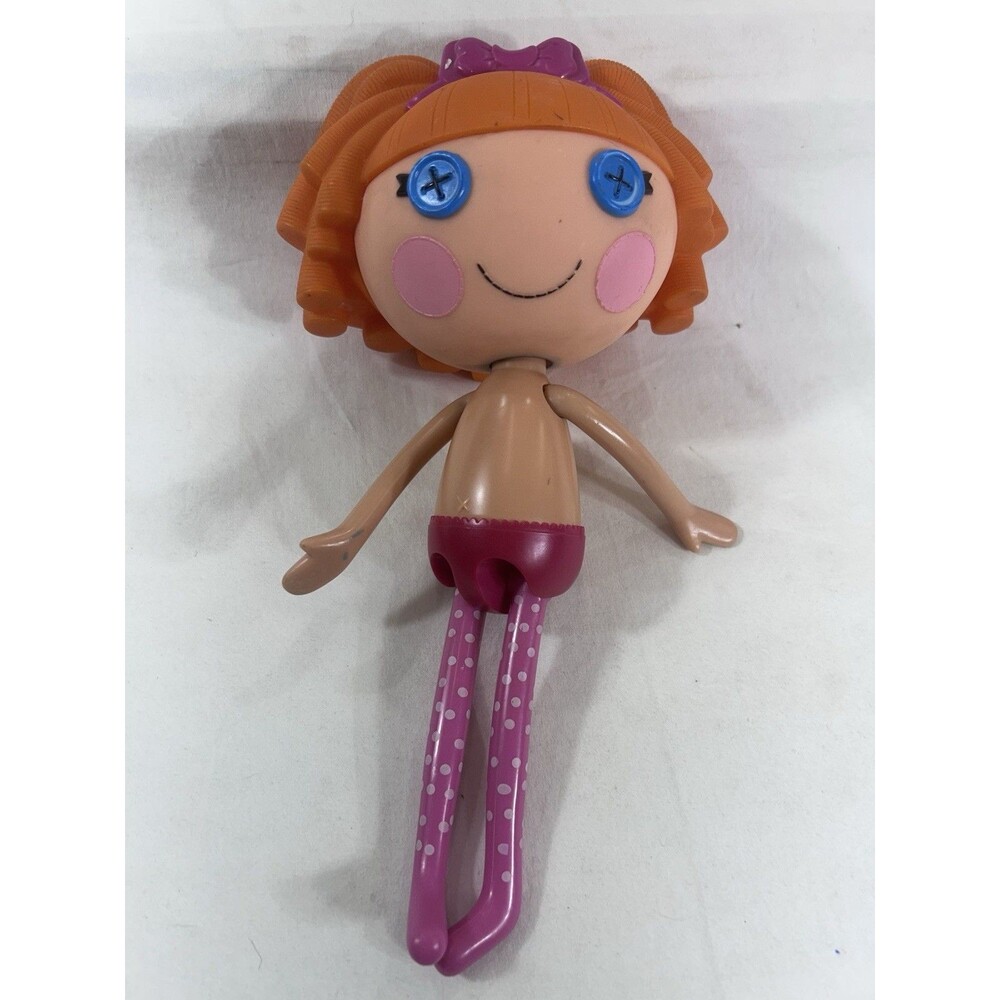 MGA Lalaloopsy Doll Orange Hair Blue Button Eyes Pink Polka Dot Leggings 2009
